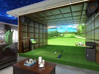 图 室内高尔夫模拟器设备厂家正版高清球场软件系统选择免费定制方案 北京运动健身